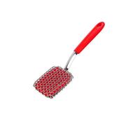 (Red Square Head) 3-in-1 Chainmail Grill Scrubber,Chain Mail Grill Scrubber Cast Iron,Hairless