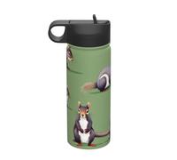 Red Squirrel Printing The Print - Hervidor de acero inoxidable aislado con tapa para adultos, hombres y mujeres