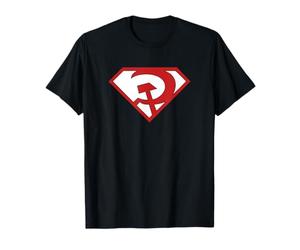 Red Super Soviet Man Son Retro Comics Propaganda Vintage. Camiseta