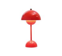 (Red)Table Lamp Nordic Danish Flower Bud Table Lamp, Wedding Room, Bedroom, Desk Decoration, Lamp, Bedside Lamp (Rechargeable) TA