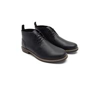 Red Tape Crick 'Dallas' Desert Chukka Botas de cuero para hombre, clásicas, cómodas y elegantes para cualquier ocasión, hechas con cuero, sin esfuerzo y a la moda (negro/madera), Black, 42 2/3 EU