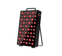 Red Therapy Panel de 105 W con 60 LED de doble chip (630/660/810/850/940 nm) - Luz infrarroja cercana de alta potencia para bienestar facial y corporal y relajación (negro)