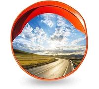 Red Traffic Portable Convex Safety Mirror Apartment Community Intersection Blind Spot Easy To Install