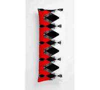 Red Triangle Body Pillow Case Cover 40x120cm, Long Backrest Cushion Pillow Protector with Zipper, Decorative Bedding Pillowcase, Soft Body Pillow Cover for Couch Bedroom Geometry