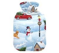 Red Truck - Bolsa de agua caliente con tapa suave para calambres menstruales, tamaño pequeño