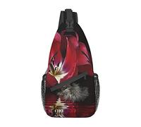 Red Tulip Red Tulip Sling Bag, Mochila de Hombro Paquete de Pecho Causal Crossbody Daypack para Mujeres Hombres Senderismo Viajes