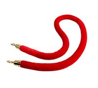 Red Twisted Queue Barrier Rope,Velvet Rope Barrier,1-5m Velvet Stanchion Rope Crowd Control Rope with Gold Hooks for Hotel Restaurant Cinema(120cm/4ft)