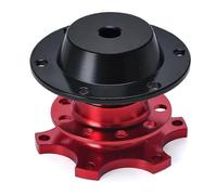 (Red)Universal Steering Wheel Snap Off Quick Release Hub Adapter Boss Kit With 6-hole Steering Wheel