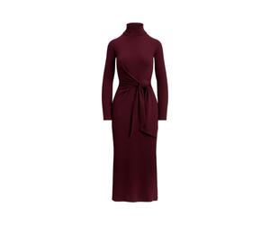 Red Vestido de algodón con cuello vuelto M