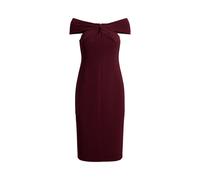 Red Vestido de cóctel de crepé anudado 40