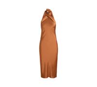 Red Vestido halter de charmeuse cruzado 46