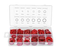 Red Vulcanised Fiber Washers 600pcs | Electrical Insulation Gasket Kit for Electrical Components/Electronics/Appliances | Oxidation Withstanding Steel Paper Assortment