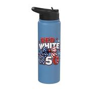 Red White 250 Years American 1776 2026 250th anniversary Stainless Steel Insulated Water Bottle