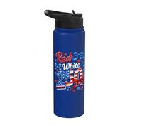 Red White 250 Years American 1776 2026 250th anniversary Stainless Steel Insulated Water Bottle