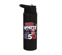 Red White 250 Years American 1776 2026 250th anniversary Stainless Steel Insulated Water Bottle