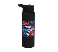 Red White 250 Years American 1776 2026 250th anniversary Stainless Steel Insulated Water Bottle