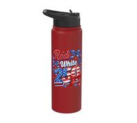 Red White 250 Years American 1776 2026 250th anniversary Stainless Steel Insulated Water Bottle
