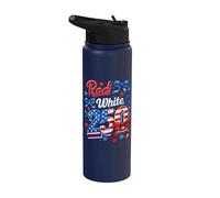 Red White 250 Years American 1776 2026 250th anniversary Stainless Steel Insulated Water Bottle