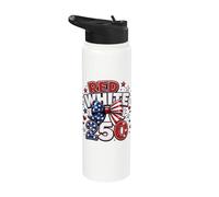 Red White 250 Years American 1776 2026 250th anniversary Stainless Steel Insulated Water Bottle