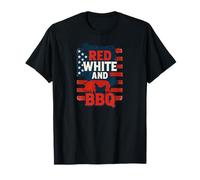 Red White and BBQ | Patriotic Farm Animal Cookout Design Camiseta