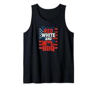 Red White and BBQ | Patriotic Farm Animal Cookout Design Camiseta sin Mangas