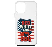 Red White and BBQ | Patriotic Farm Animal Cookout Design Carcasa para iPhone 12 mini