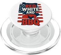 Red White and BBQ | Patriotic Farm Animal Cookout Design PopSockets PopGrip para MagSafe