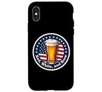 Red White And Brew American Patriot Beer Lover 4 de julio EE. UU Carcasa para iPhone X/XS