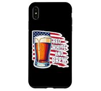 Red White And Brew American Patriot Beer Lover USA 4 de julio Carcasa para iPhone XS Max