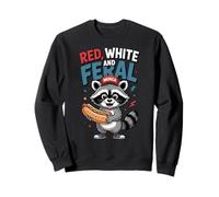 Red White and Feral Sudadera
