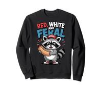 Red White and Feral Sudadera