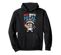 Red White and Feral Sudadera con Capucha