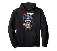 Red White and Feral Sudadera con Capucha