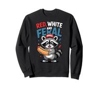 Red White and Feral T Sudadera
