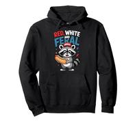Red White and Feral T Sudadera con Capucha