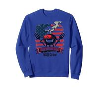 Red White and Grill-Crew Sudadera, Unisex para Adultos, Azul Real, L
