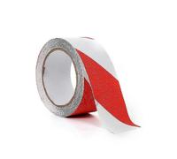 (Red White) Floor Anti-slip Tape, 5cm X 5m Quartz Sand Anti-slip Tape