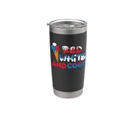 Red Whitle And Cool Ice Cream America Indepedence Day Vaso térmico de acero inoxidable de doble pared