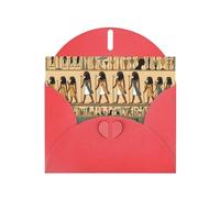 Red WHJSHOP - Tarjeta de felicitación con diseño de mujer en el antiguo Egipto - Papel nacarado de alta gama, doble cara, efecto perlado, hebilla de amor, sobre de papel perlado