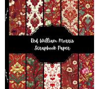 Red William Morris Scrapbook Paper, Art Nouveau Junk Journal Paper, Floral Decorative Paper, DIY Projects, Origami, Collage Sheets, Decoupage Paper, 10 Designs, Double Sided