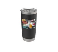 Red Wine and Booze Drink Beer American Flag 4th Of July Vaso térmico de acero inoxidable de doble pared