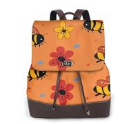 Red Wings Bee - Mochila de viaje a la moda para mujer, mochila casual, mochila de cuero estampada para mujer para el trabajo