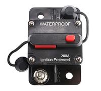 RED WOLF 200 A - Interruptor de protección con reinicio manual para coche, barco, camión, batería de audio, disyuntor para coche, CC 12 V-24 V