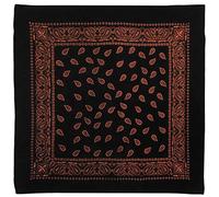 Red X Bandana unisex XL de algodón Paisley Colección Regaliz, Terracota, Talla única