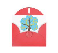 Red YYHWHJDE - Tarjeta de felicitación con diseño de lunares azules de 6 x 4 pulgadas, diseño moderno y único para varias ocasiones