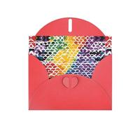 Red YYHWHJDE - Tarjeta de felicitación con estampado de arcoíris del orgullo gay de 15,2 x 10,2 cm, diseño moderno y único para varias ocasiones