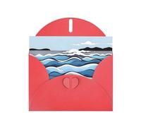 Red YYHWHJDE Waves lapping at the rocks - Tarjeta de felicitación de 6 x 4 pulgadas, diseño moderno y único para varias ocasiones