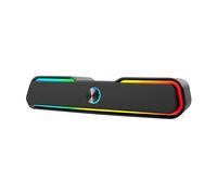 RED5 Zeta - Barra de sonido portátil inalámbrica Bluetooth multicolor cambiante LED | Altavoz recargable USB-C de 10 W alimentado por batería