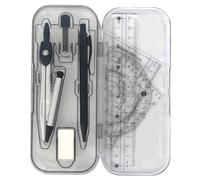 Redacción de brújulas de geometría - Matemáticas de la escuela 10pcs Conjunto completo | Kit de herramientas de precisión de geometría | Suministros de estudiantes Herramientas de redacción