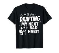 Redactando mi próximo Mal Comportamiento Procrastinación Divertida Camiseta